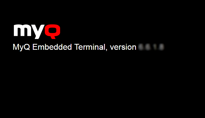 Initial terminal screen