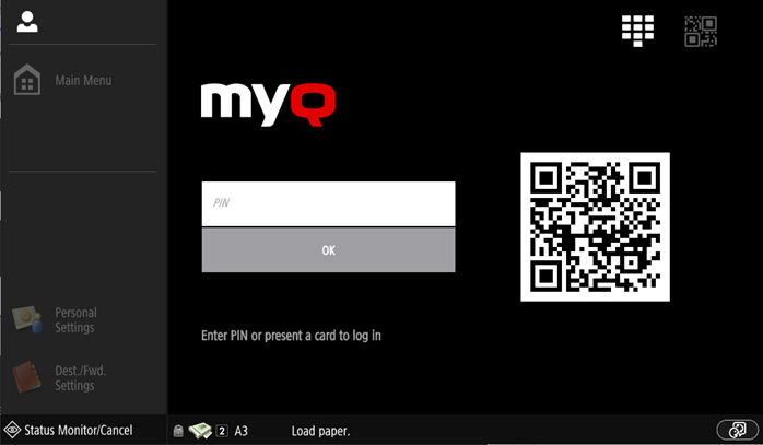 QR login on the terminal