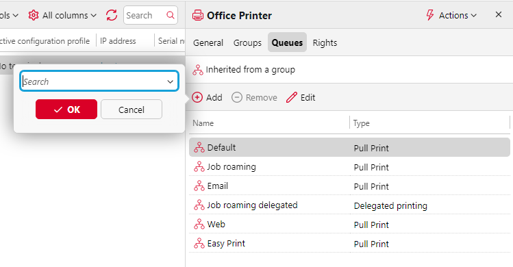 Adding printer to queues