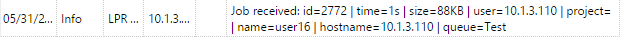 Log message with the user resolved as the sender's computer DNS name