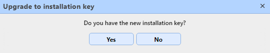 Installation key prompt