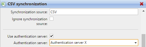 Use authentication server option during CSV sync