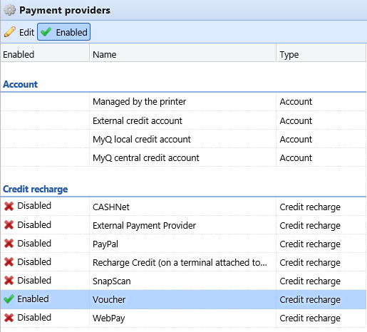 Enable a payment provider