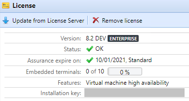 Licenses overview