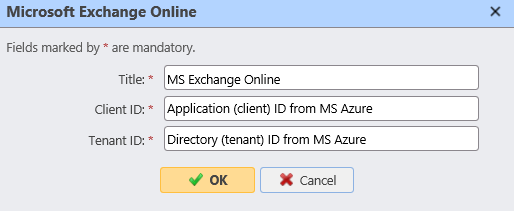 Microsoft Exchange Online setup in MyQ