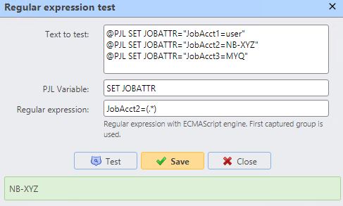 Regular expression test for detecting computer name