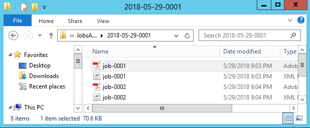 Archive folder example