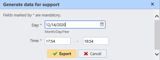 Generate data for support options