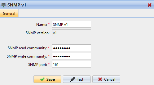 Editing an SNMP profile