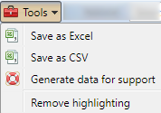 Log exporting options