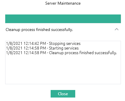 Server maintenance busy indicator