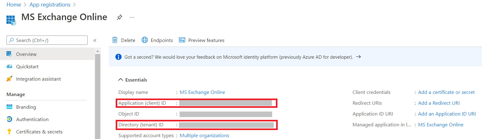 MS Azure - new app overview