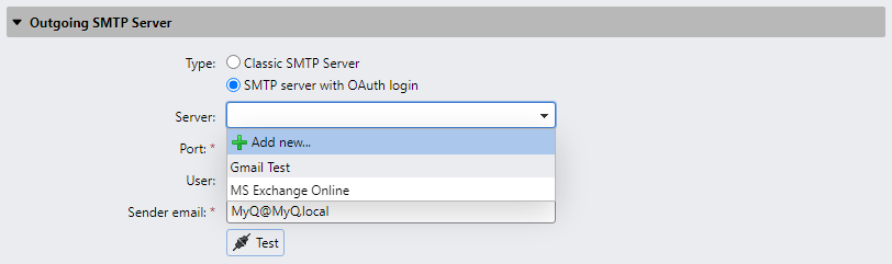 SMTP server with OAuth login