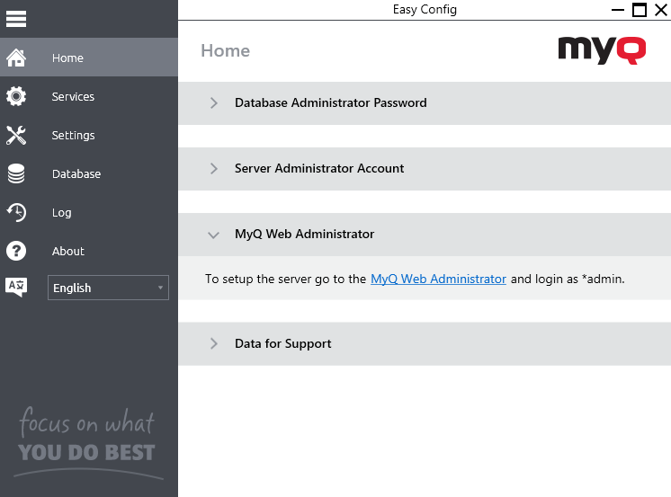 MyQ Central Easy Config - Home tab