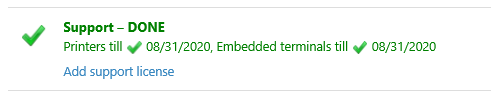 Add support license