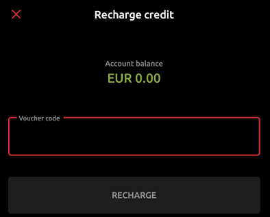 Recharging credit