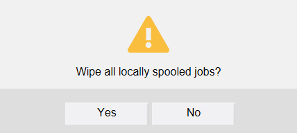 Wipe jobs dialog