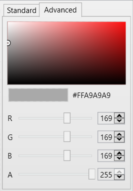 Advanced colors tab