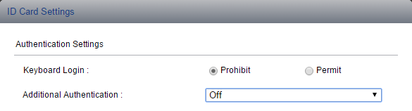 ID Card login settings
