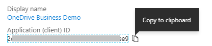 Copying the Application (client) ID