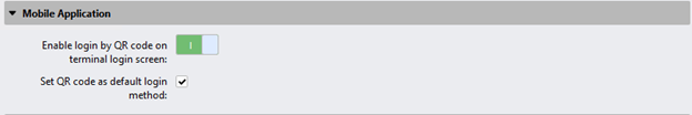 Set QR code as default login method setting