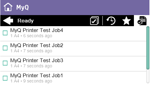 My Jobs on exploded mode in a 4.3 display