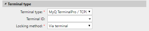 Printer properties - Terminal type settings