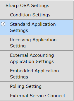 5.0 web UI - Opening standard application settings