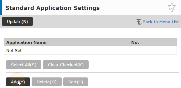 5.0 web UI - Adding application