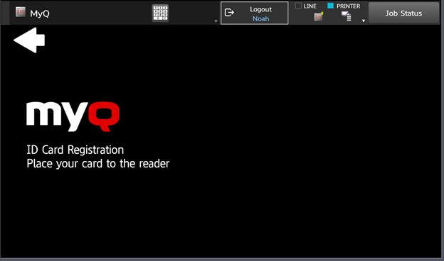 ID Card Registration screen on the terminal