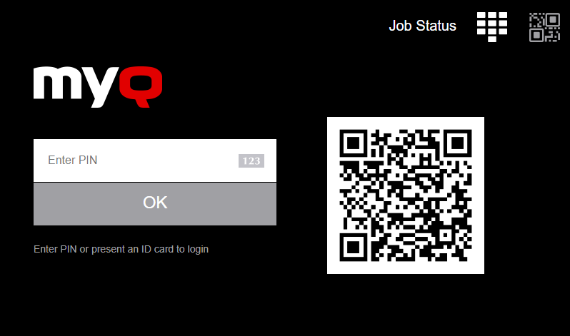 QR code on the terminal