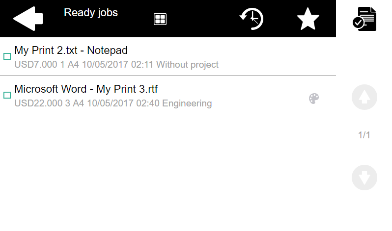 Jobs with projects assigned