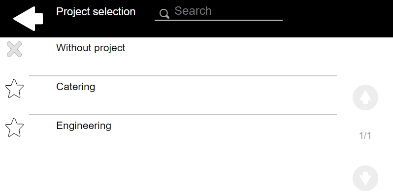 Selecting a project