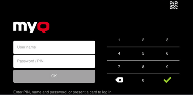 Simple login on the terminal (normal screen size)