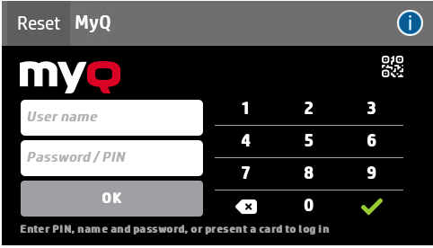 MyQ Log in on a small screen