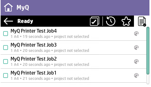 My Jobs on exploded mode in a 4.3 display