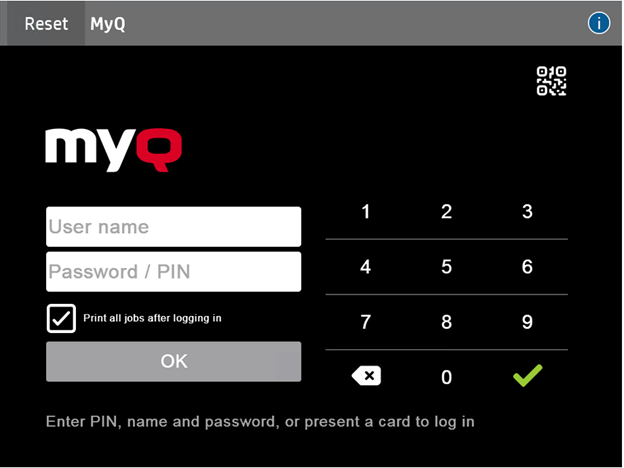 Print all jobs after logging in checkbox on the terminal