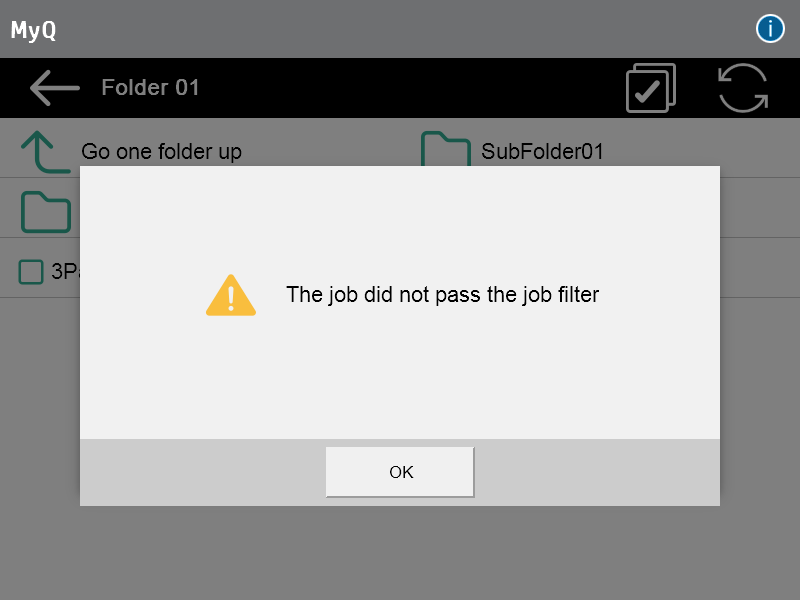 Job cannot be printed error