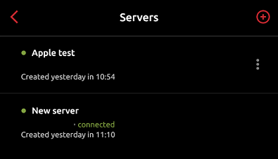 Servers list
