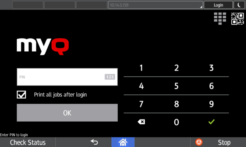 Print all jobs after login checkbox on the terminal