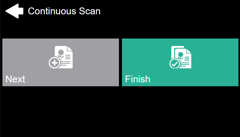 Continuous Scan on the terminal