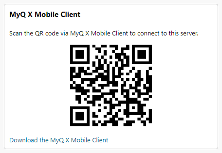 MyQ X Mobile Client widget