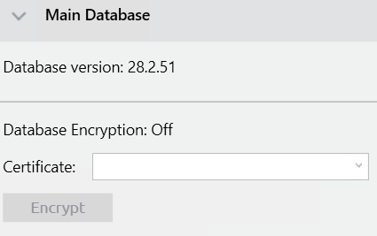 Encrypting the database in MyQ Easy Config