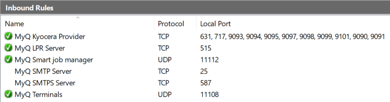 Firewall rules