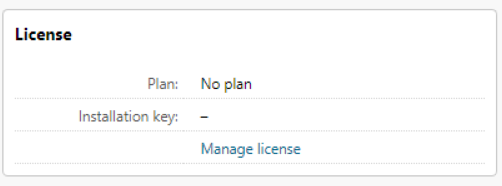 License widget