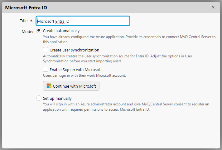 Adding Microsoft Entra ID