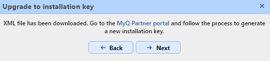 Go to partner portal prompt