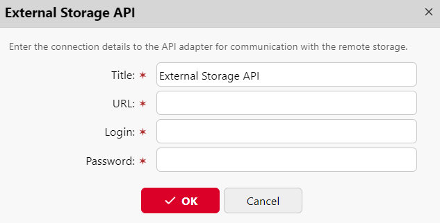 Adding the external storage API