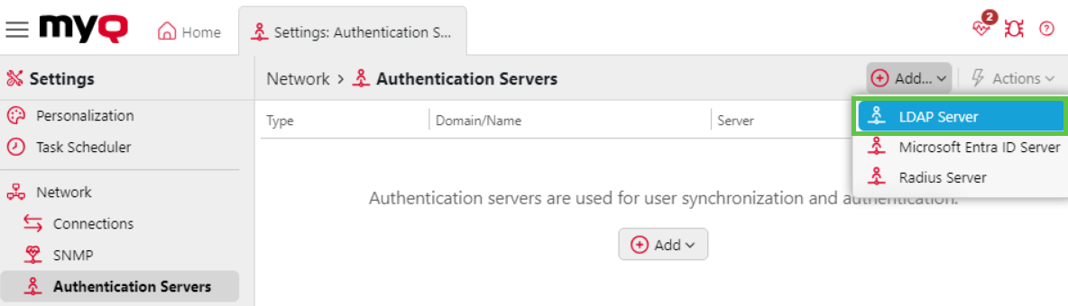 Adding a new LDAP server