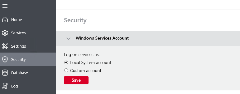 Windows Services Account 